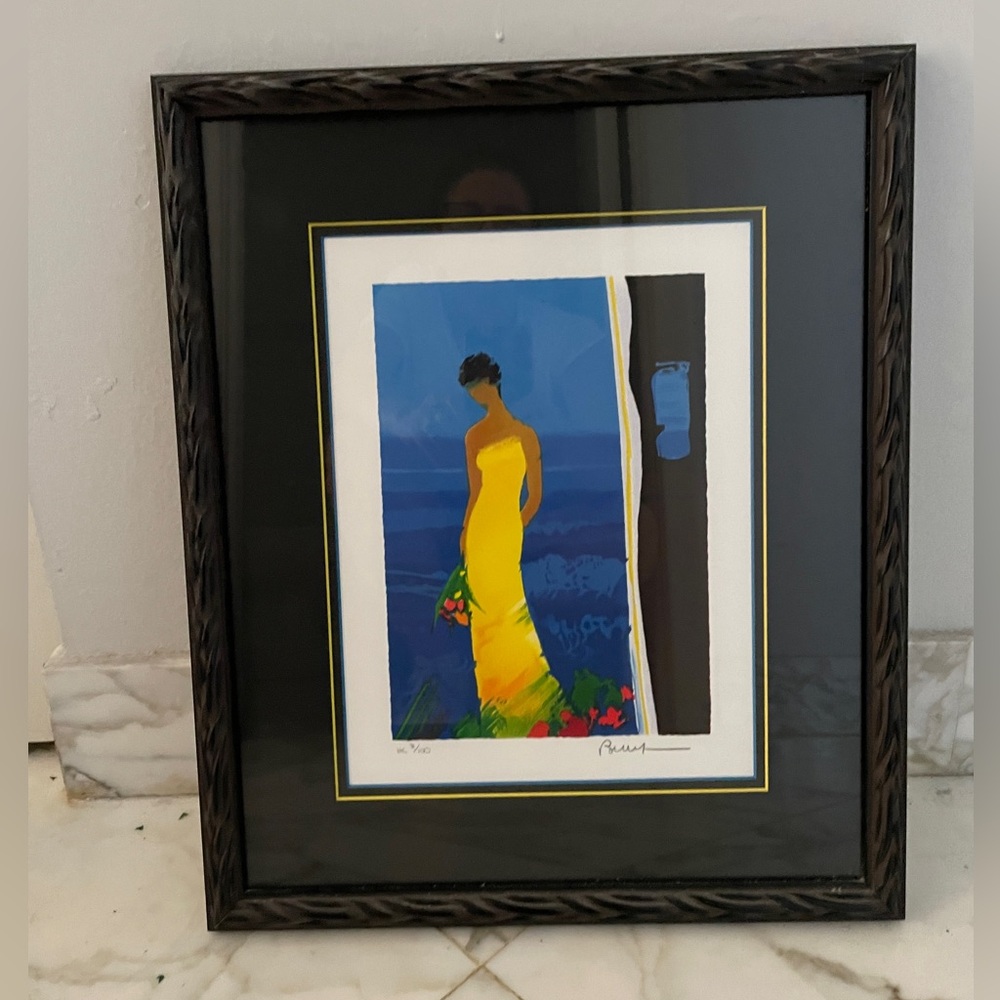 Emile Bellet French Lithograph “Portrait of a woman” Signed & Numbered HC 8/100